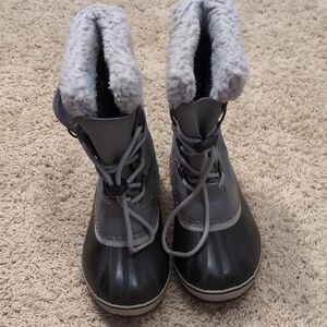 Sorel Kid's Gray and Black Winter Boots